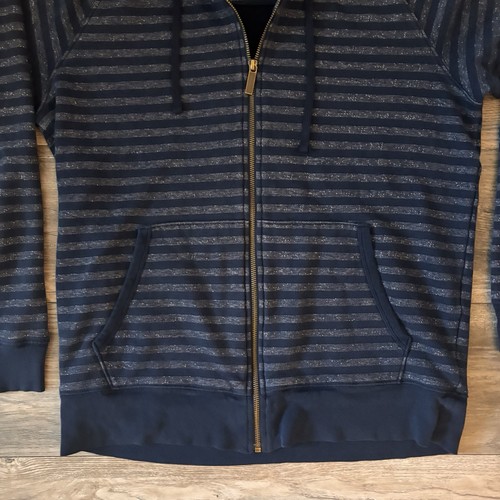 Pendleton Hoodie Mens Medium Blue Stripe Zip Up Sweater - Picture 3 of 14