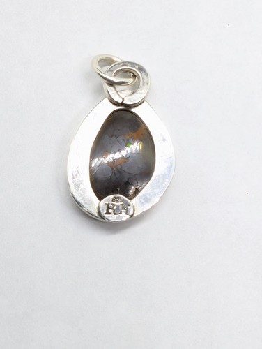 Solid Australian Boulder Opal Artisan Made Sterling Silver Pendant .A30a - Picture 4 of 10