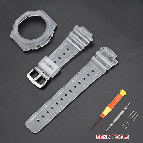 Watch Strap Watch Band+Watch Case Kit Witn For Casio G-Shock GA-2100 - Picture 7 of 23