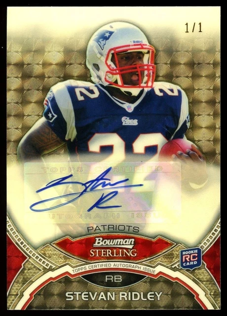 2013 Bowman Sterling Autogramm Superfractor Stevan Ridley 1/1 Rookie Karte AUTO