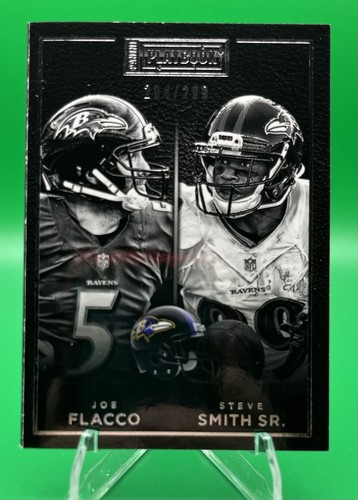 2015 Panini Playbook #294/299 Joe Flacco Steve Smith SR #28 Baltimore Ravens