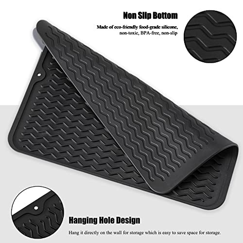 Silicone Dish Drying Mat, Non-Slip Easy Clean Sink Mat Large Heat-resistant - Picture 5 of 6