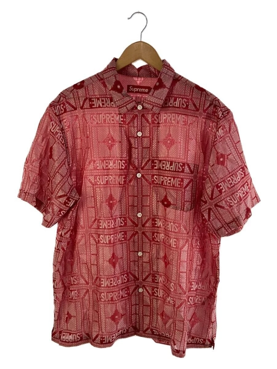 Chemise Supreme manches courtes/XL/polyester/rouge/tout motif