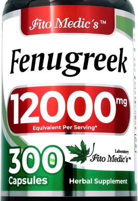FITO MEDIC'S Lab | 300 Capsules |12000 mg| Fenugreek Capsules | Fenugreek Seed |