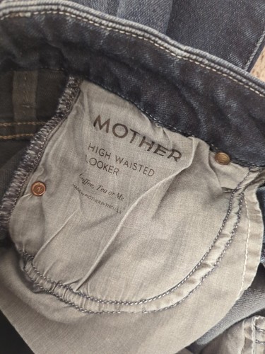 Mother Jeans Womens 27 High Waisted Looker Dark Blue Wash Coffee Tea or Me Denim - Picture 6 of 13