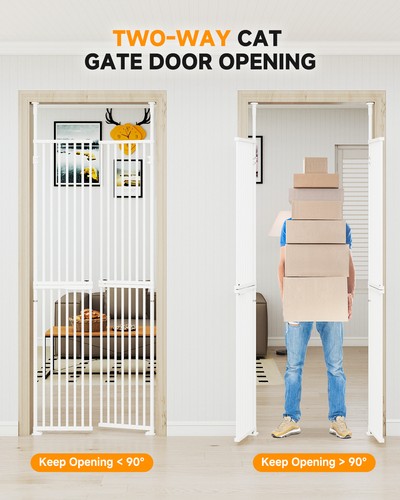 Taller Safety Pet Gate Easy Installation for Stairs/Room Adjustable Width&Height - Picture 9 of 21