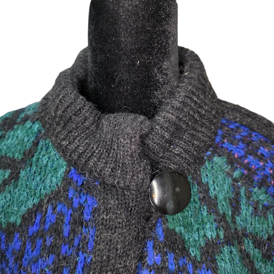 Cárdigan de punto floral Gallery vintage años 80 90 chaqueta suéter rosa de gran tamaño Foto 4 de 4