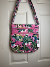 Vera Bradley Triple Zip Hipster Crossbody Tropical Paradise NWT Adjustable Strap