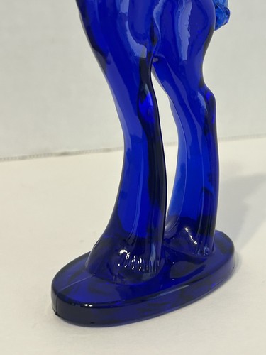 Cobalt Blue Glass Mosser Trojan Horse 5.5 inch  Pony Figurine Figure - Picture 3 of 16