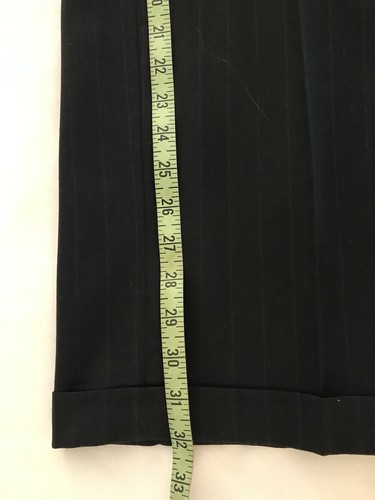 VTG Lord & Taylor Mens Black Wool Pleated Suit Pants, 36x32 Free Matching Jacket - Picture 8 of 15