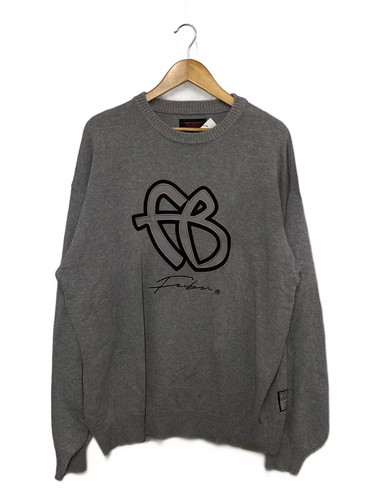 FUBU Knit Sweater (Lightweight) L Acrylic GRY FAU-32705