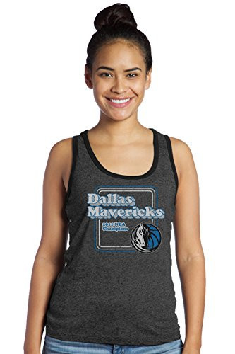 NBA Dallas Mavericks Damen Premium Triblend Contrast Tank Top, Medium, Schwarz - Bild 1 von 3