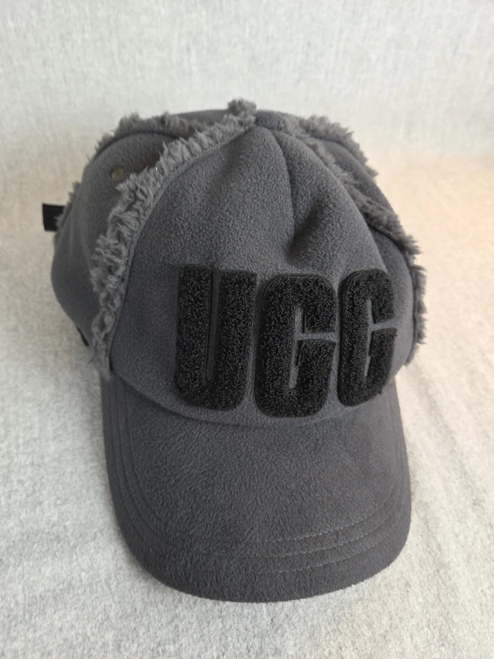 Gorra de béisbol UGG gris adherida polar ajustable talla única letras universitarias logotipo Foto 3 de 4