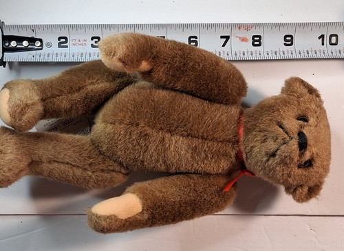 Vintage 1980's Charm Co Brown Teddy Bear Plush 9" 141S Stuffed Animal NWT - Picture 6 of 11