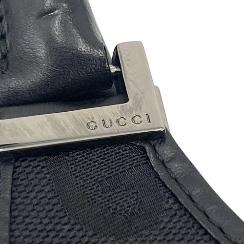 GUCCI Jackie Bolso de Hombro Bolso de Mano GG Lona Cuero Negro Usado Excelente+ - Imagen 13 de 18