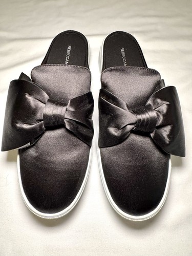 Rebecca Minkoff Neva schwarze Satinschleife Plateau Sneaker Pantoletten Damengröße 8,5 NEU - Bild 16 von 16