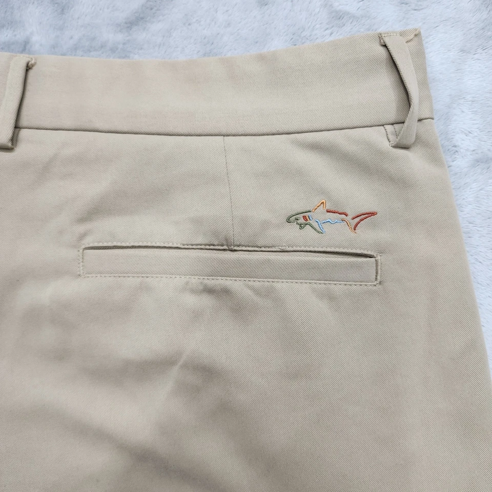 Pantalones Cortos Greg Norman Para Hombres 40 Tostados Golf Chino Deportivos Preppy Elastizados Informales Verano Foto 3 de 4