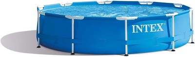 Intex Metal Frame Pool Aufstellpool 305x76cm Rahmenbecken Planschbecken Blau