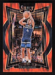 Rob Dillingham 2024-25 Panini Select Orange Flash Prizm #84 Rookie Timberwolves