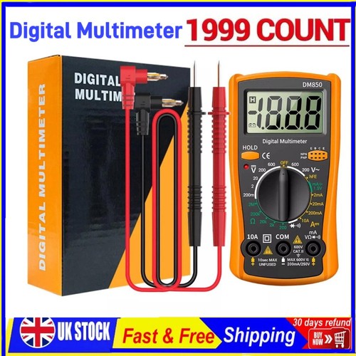 Multímetro Digital Profesional Voltímetro Ohmímetro Amperímetro Multi Probador Medidor Reino Unido - Imagen 1 de 18