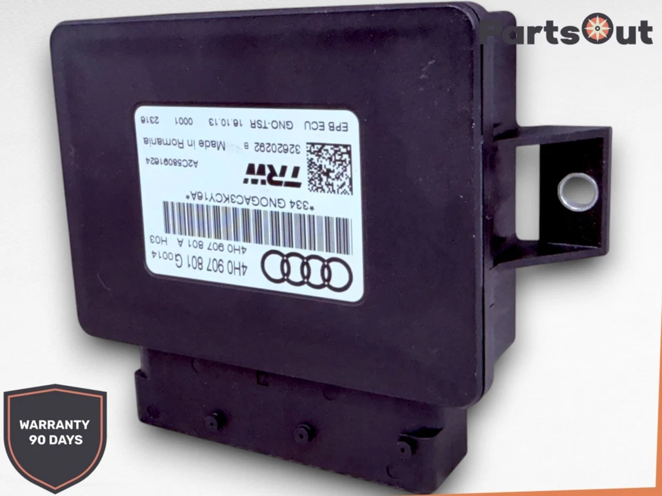 Unidad de módulo de control electrónico de freno de estacionamiento 12-18 Audi S6 A7 A6 4H0907801F OEM Foto 3 de 4