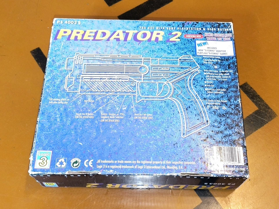 ## Logic 3 Predator 2 Light Gun Boxed / Gun/Light Phaser for Sega Saturn # - Image 2 of 3