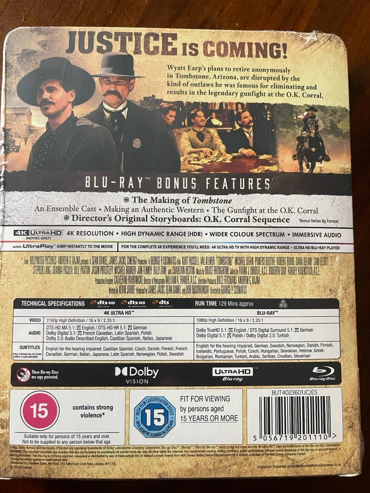 Steelbook Tombstone - 4K UHD + Blu-Ray - Limited Edition- Brand New & Sealed - image 2 of 3