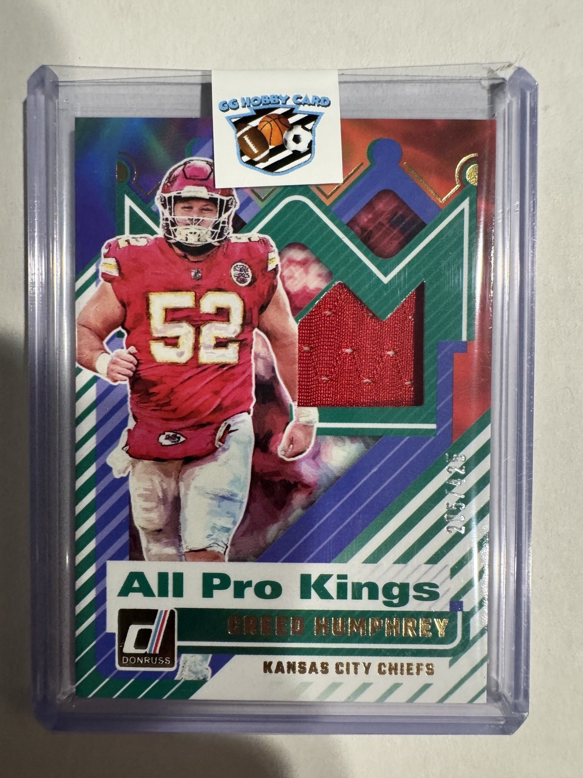 2025 Panini Donruss #APK-CHY Creed Humphrey /425 All Pro Kings Jersey Patch Card