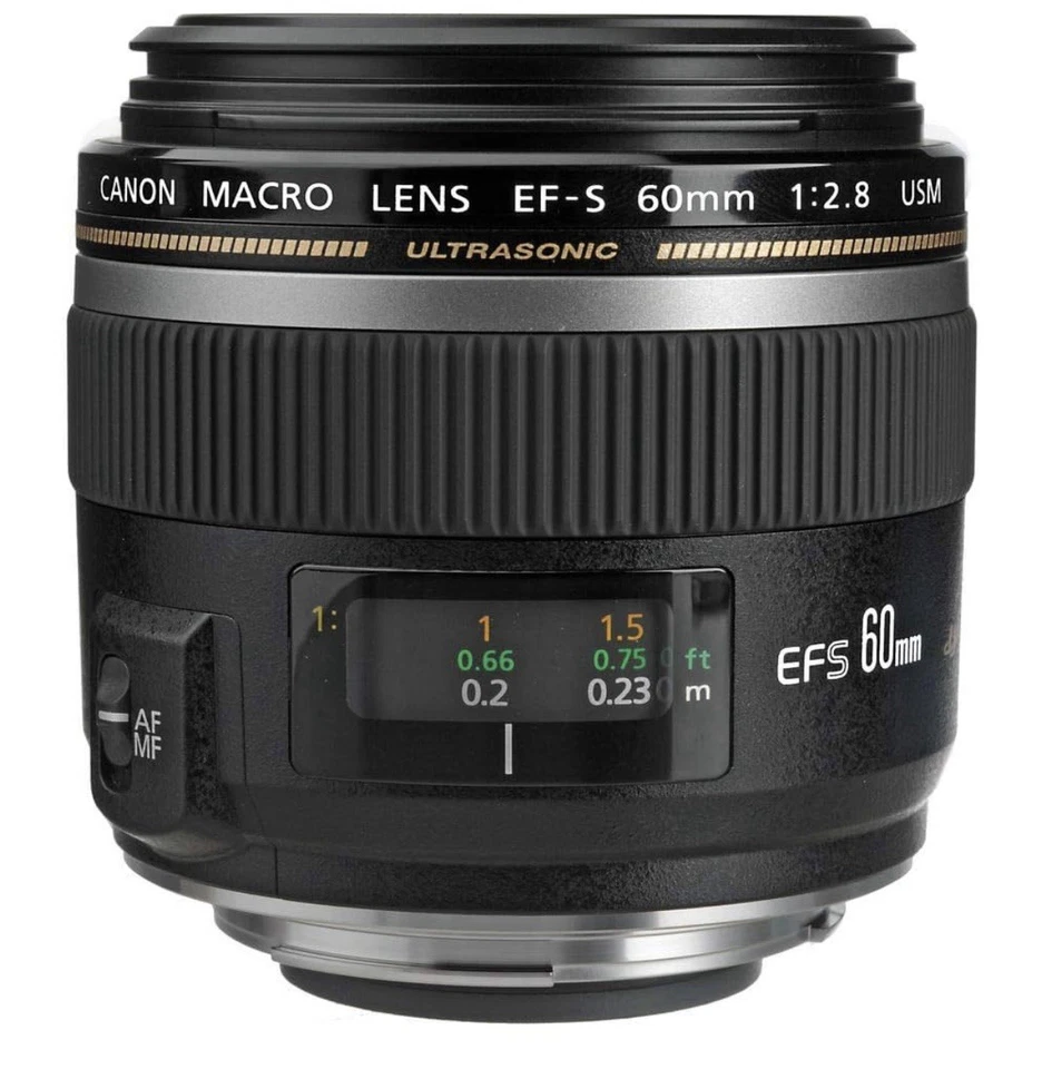 Lente macro Canon EF-S 60 mm f/2,8AF USM lente #001 Foto 3 de 4