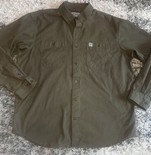 Carhartt Rugged Flex Relaxed Fit Midweight Canvas Long Sleeve Work Shirt XL