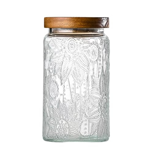 32oz Vintage Glass Jar With Lid, Glass Storage Containers, Airtight Kitchen - Picture 2 of 8