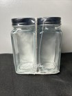 4 Count Glass Spice Jars- Includes 1 Sticker Sheet