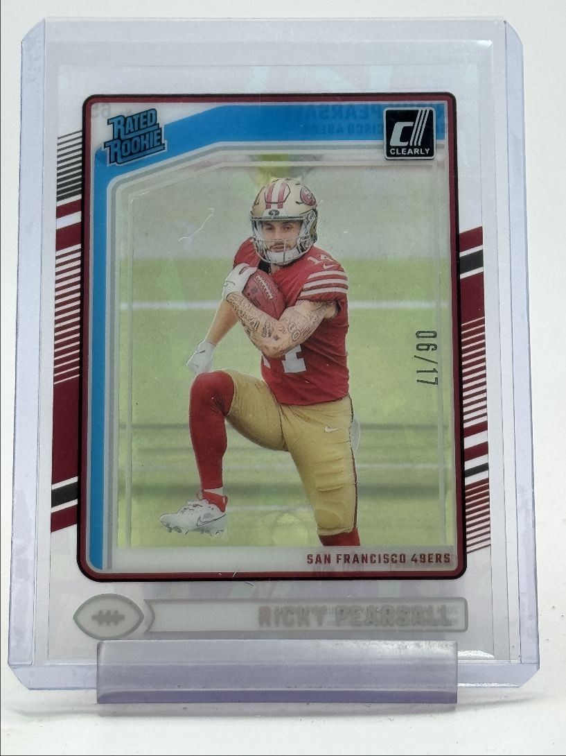 RICKY PEARSALL 2024 CLEARLY DONRUSS RATED ROOKIE FOTL ICE RC /17 Q4556