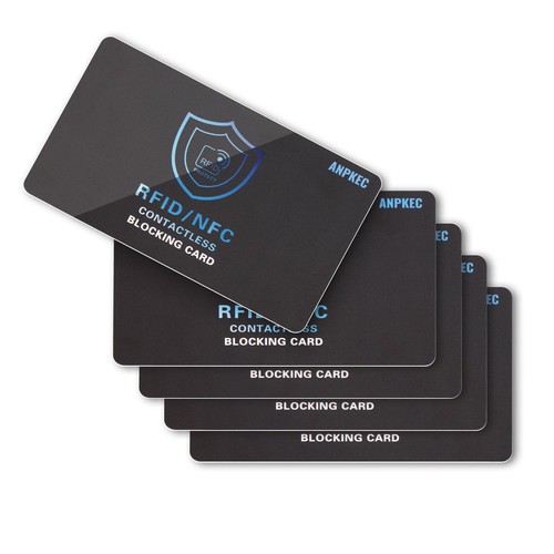 RFID Blocking Card, Contactless NFC Debit Credit Card Passport Protector for ...