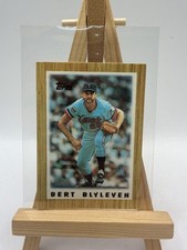 1987 Topps MINI LEAGUE LEADERS #61 Bert Blyleven Baseball Minnesota Twins