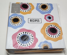 New CR Gibson Bloom Recipe Binder Kit Book Organizer Pocket Dividers Card Sheets