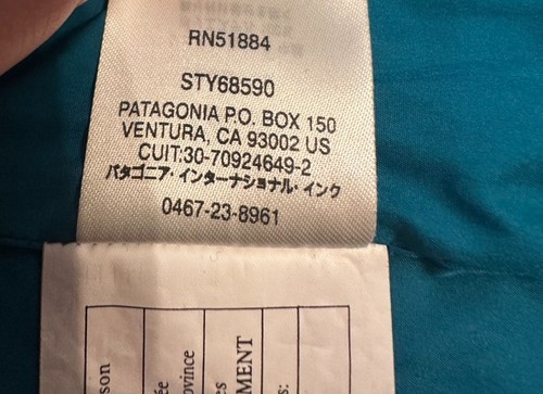 Patagonia Girls Pine Grove Jacket Girls XL (14) Lined Puffer Winter Ski Blue - Bild 8 von 11