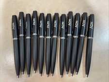 Qty 12 New Retractable Metal Twist Ballpoint Pens w/Black Ink Promo AON LOT