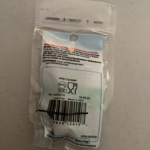 3/8" x 3/8nptf John Guest speedfit Male connector PP011223WP - Picture 2 of 2