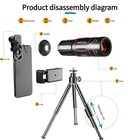 Photography Lens for Most Phone Video Taking Clip Type Telephoto Lens