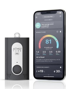 Atmotube Pro Luftqualitätsmessgerät Tragbar - Schwarz