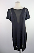 VERSACE JEANS DRESS WOMEN'S SIZE 50 DRESS WOMAN ITALY VINTAGE VEILED BLACK