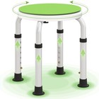 HOMCOM 360 Degree Swivel Shower Stool w/ Non-Slip Feet for Disabled Green