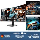 27 Zoll Curved Monitor 100Hz FHD VA Panel Gaming Büro Bildschirm mit Lautspre...
