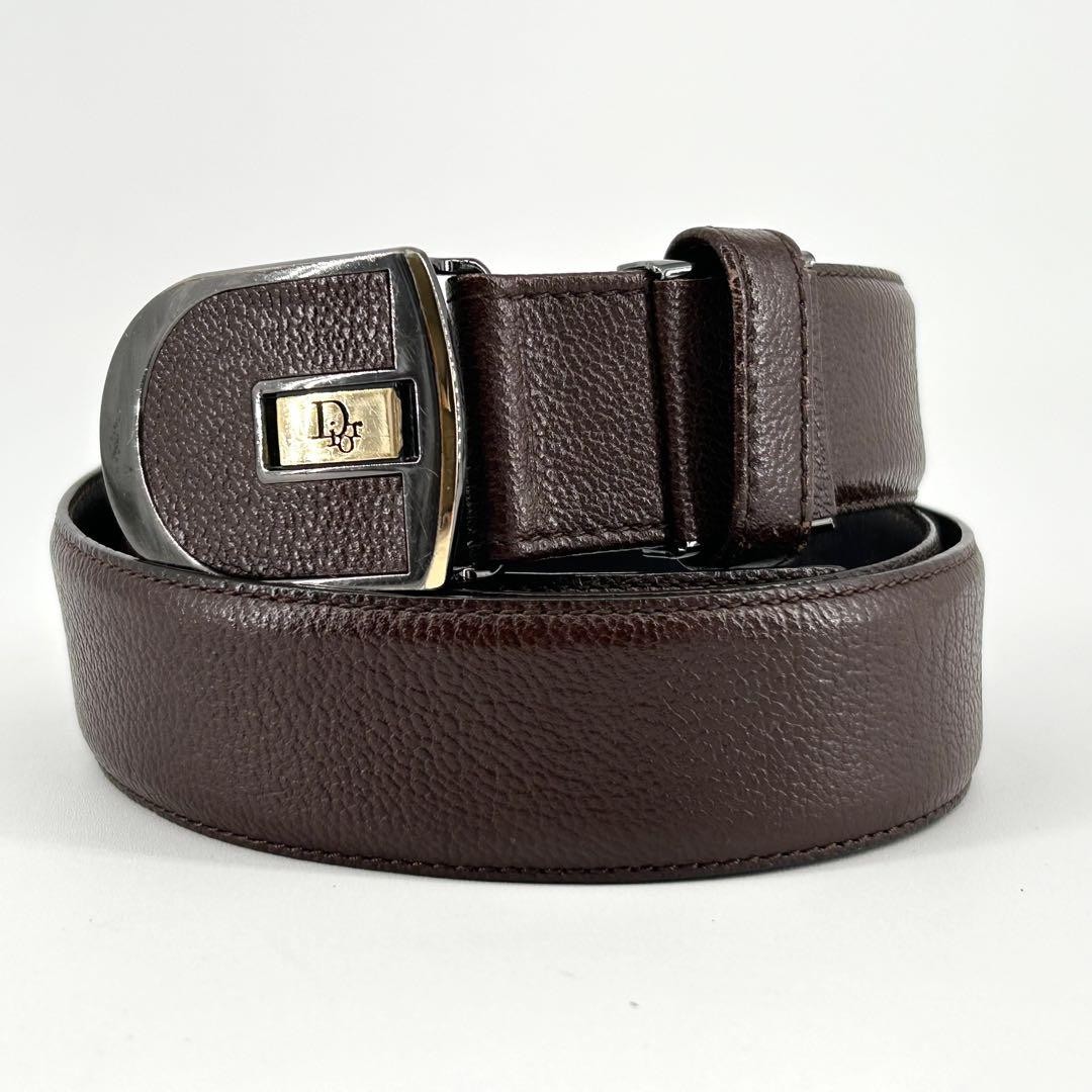 小物 Dior Logo Leather Belt llic Brown 0d38e0ed-1191-47a6-8a0d-