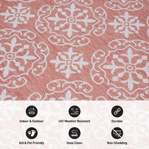 Rugshop Outdoor Rug Transitional Geometric Textured Indoor Outdoor Rug Patio Rug - Picture 5 of 226