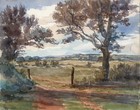 Richard Colenutt (1886-1977) Watercolour Painting - Impressionist Landscape