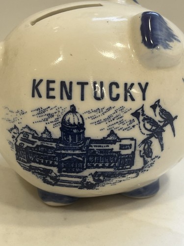 VYG Kentucky Souvenir Coin Piggy Bank w / Stopper - NICE! - Picture 4 of 8