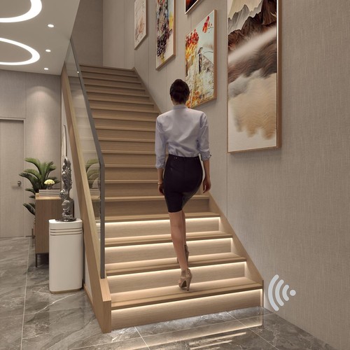 Stair Lights Motion Sensor Indoor, Led 40inch 16 Step lights, White 6000K - Picture 2 of 6