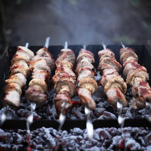 Grillspieße Edelstahl BBQ Schaschlikspieße Spieße Grill 3 Größen 2mm Dicke - Bild 5 von 5